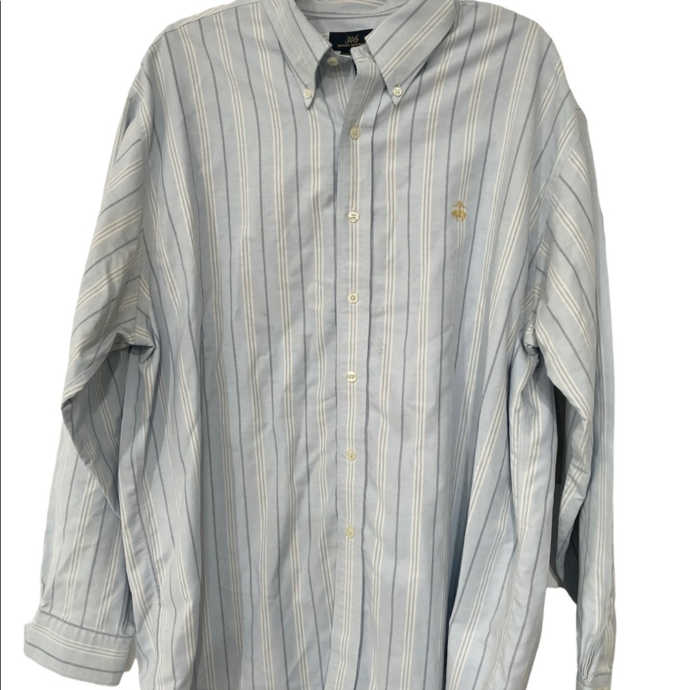 Brooks Brothers 346 Blue Button Up-XL